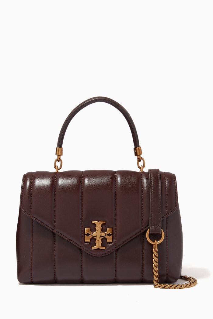 

Kira Small Satchel in Quilted Leather, Red