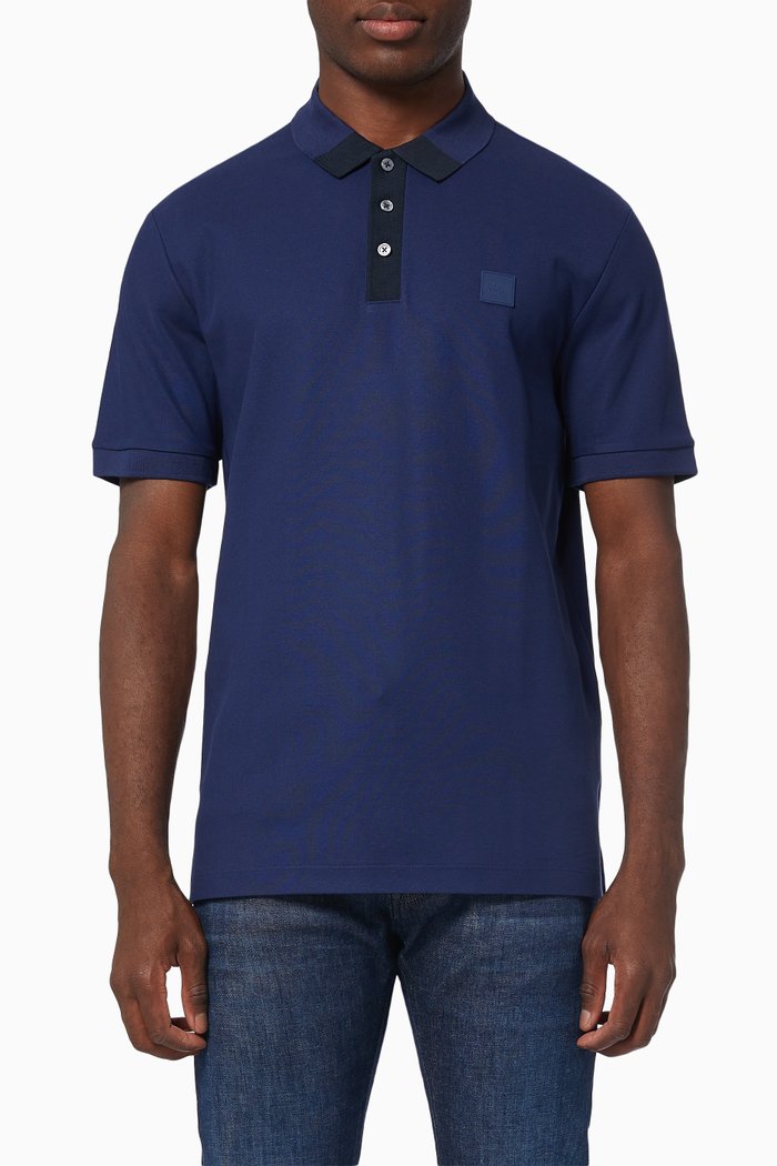 

Parlay Polo Shirt in Cotton, Blue