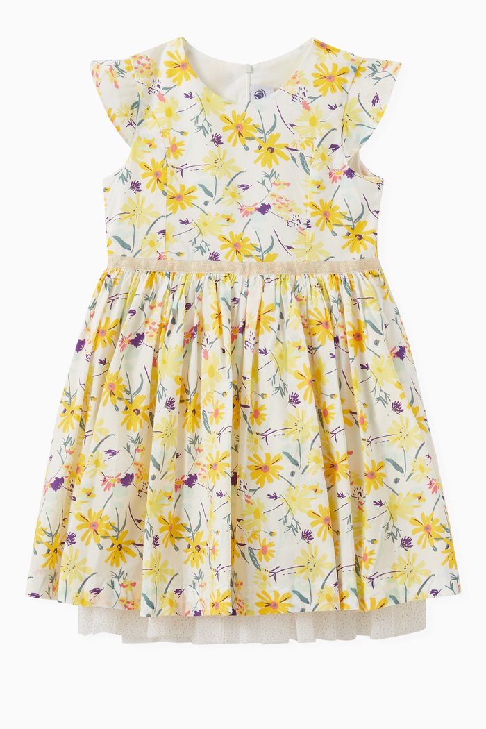 

Dress in Floral Cotton Poplin, Multicolour