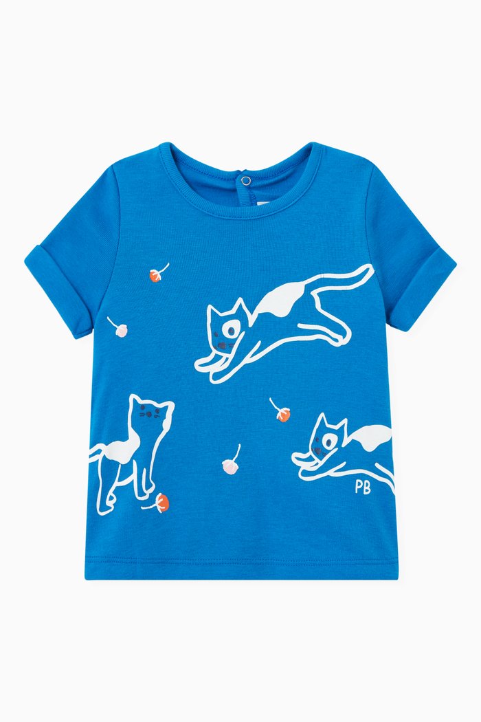 

Kittens T-shirt in Cotton Rib Knit, Blue