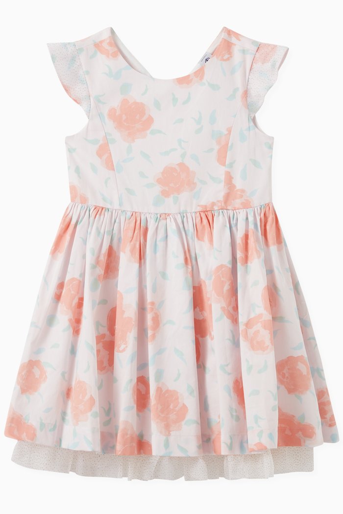 

Dress in Floral Cotton Poplin, Multicolour