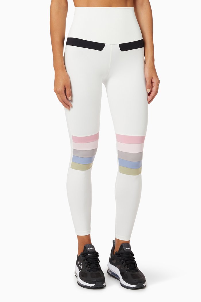 

Moto Rainbow Leggings, White