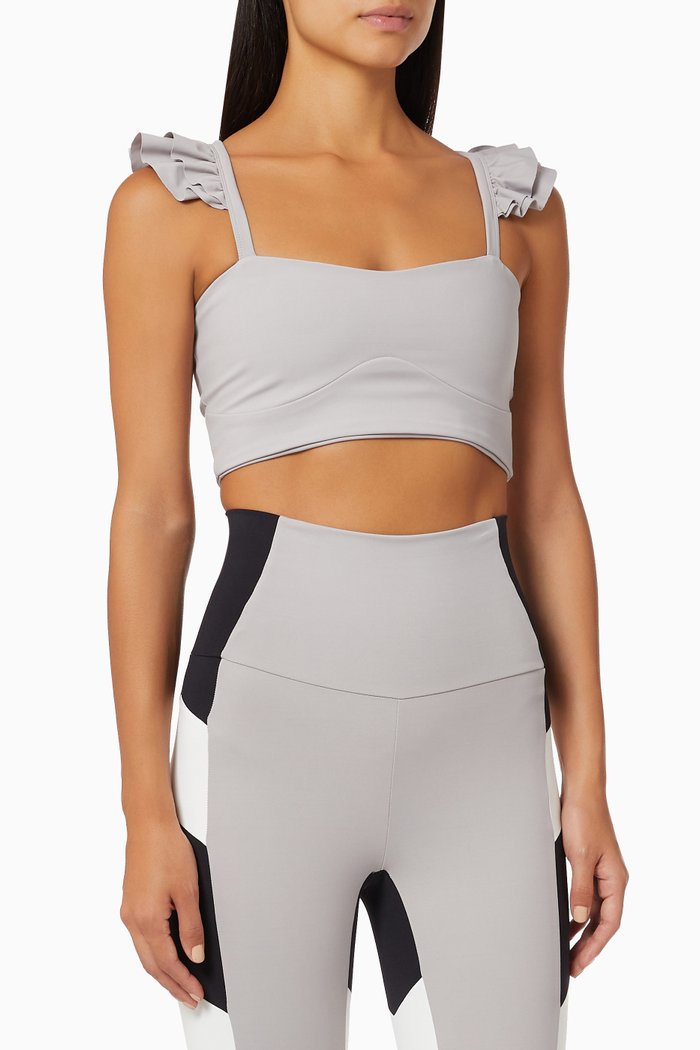 

Ruffle Crop, Grey