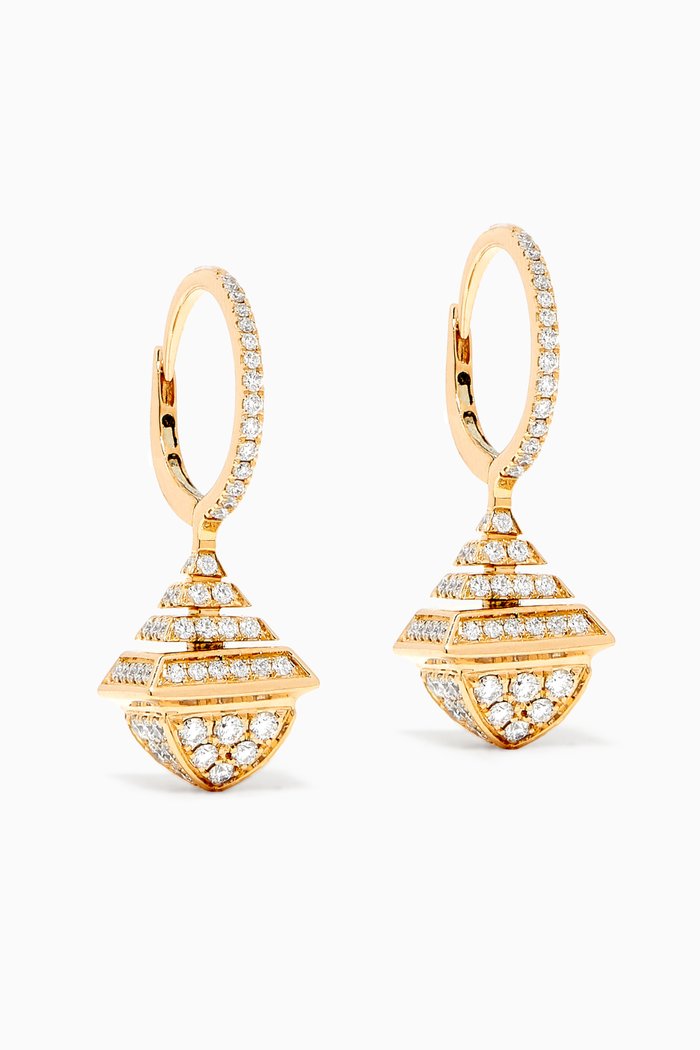 

Cleo Mini Rev Diamond Drop Earrings in 18kt Gold, Yellow