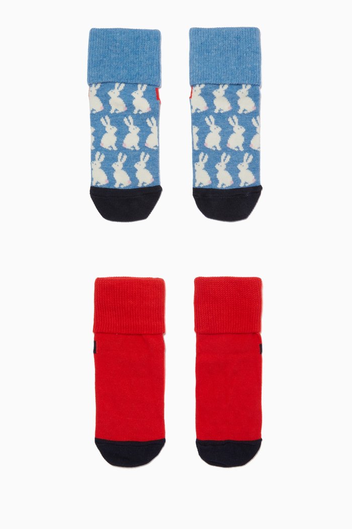 

Anti-slip Bunny Socks, Set of 2, Multicolour