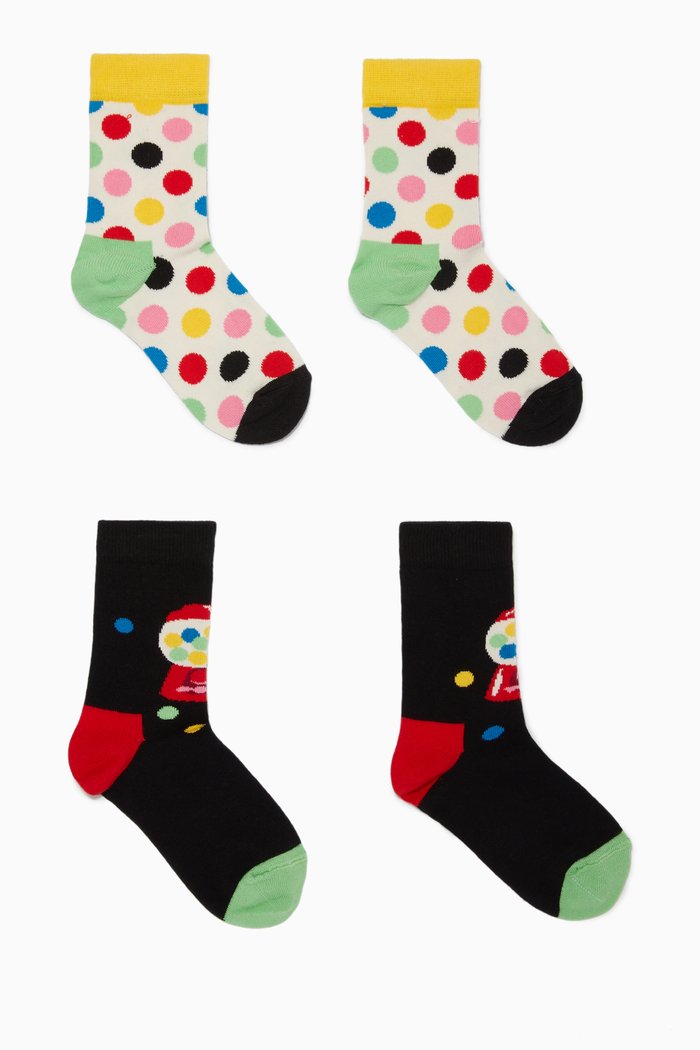 

Bubblegum Socks, Set of 2, Multicolour