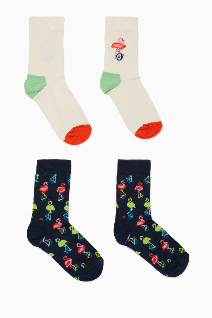 

Flamingo Socks, Set of 2, Multicolour