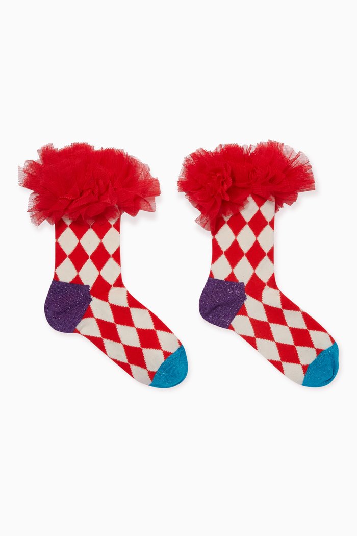 

Harlequin Socks in Stretch Cotton, Multicolour