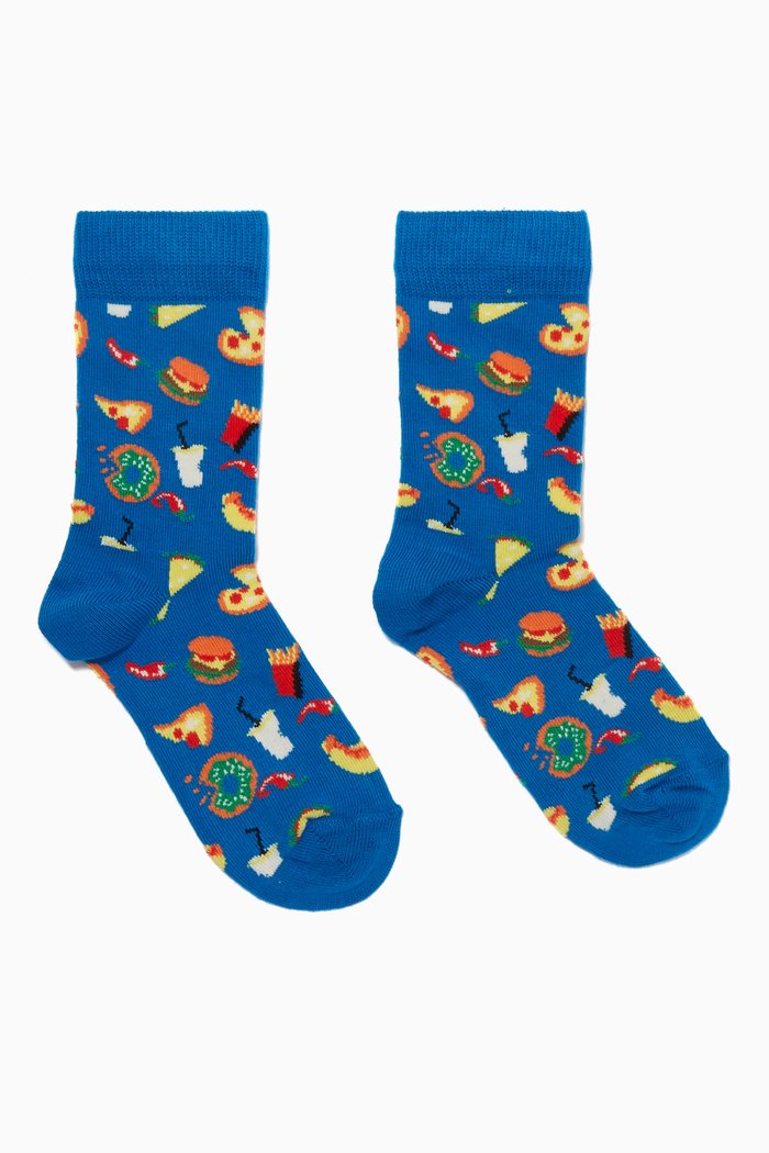 

Junk Food Socks in Stretch Cotton, Blue