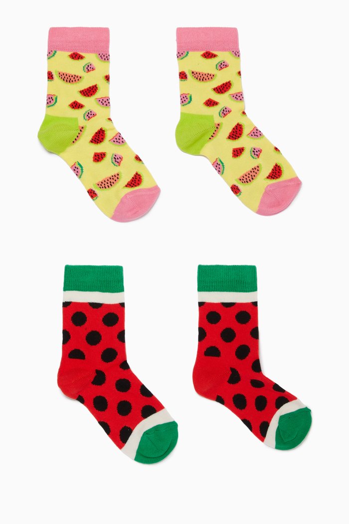 

Watermelon Socks, Set of 2, Multicolour