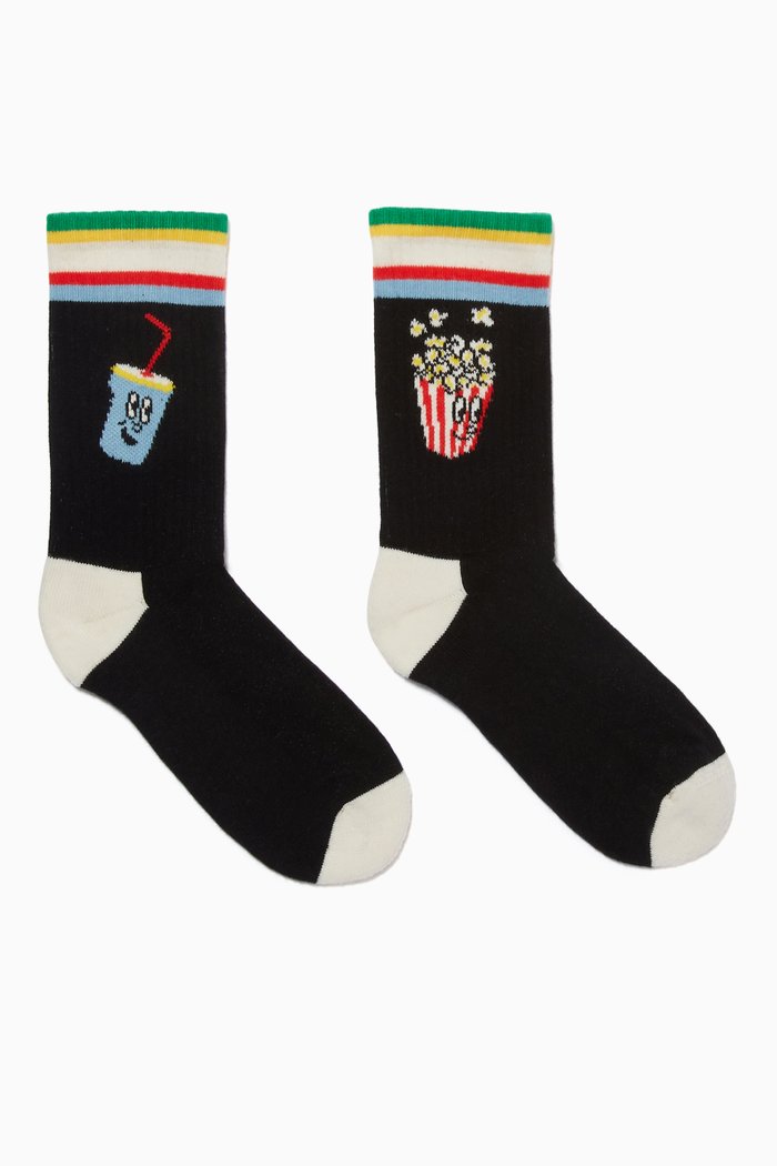 

Popcorn Socks in Stretch Cotton, Multicolour