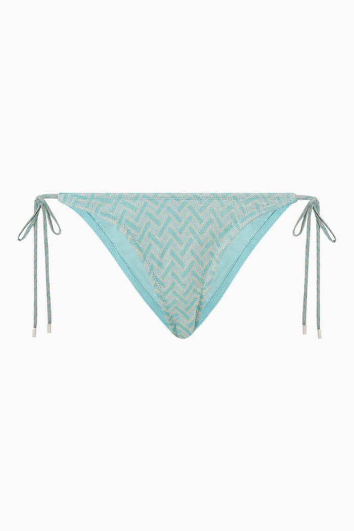 

Vinica Bikini Bottoms in Textured Nylon, Blue