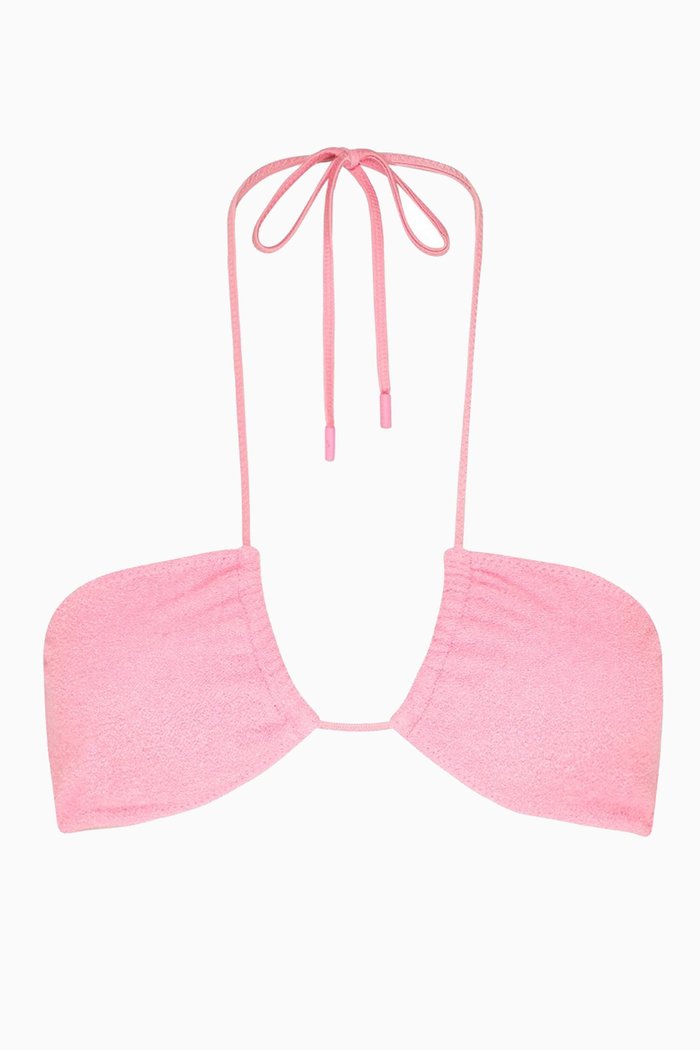 

Aster Bikini Top in Terry, Pink