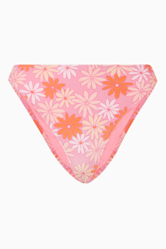 

Rhian Bikini Bottoms in Italian Velvet, Pink
