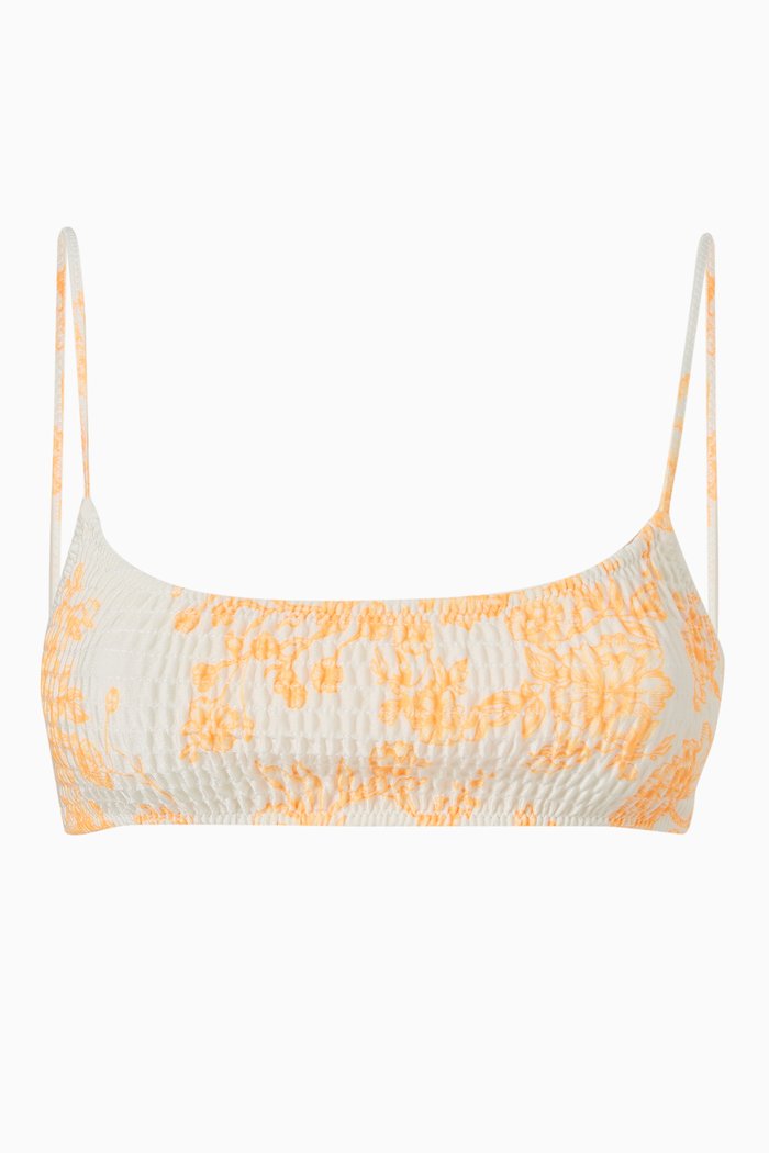 

Inesa Bikini Top in Crinkle Nylon, Orange