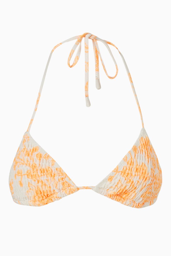 

Vinica Bikini Top in Crinkle Nylon, Orange