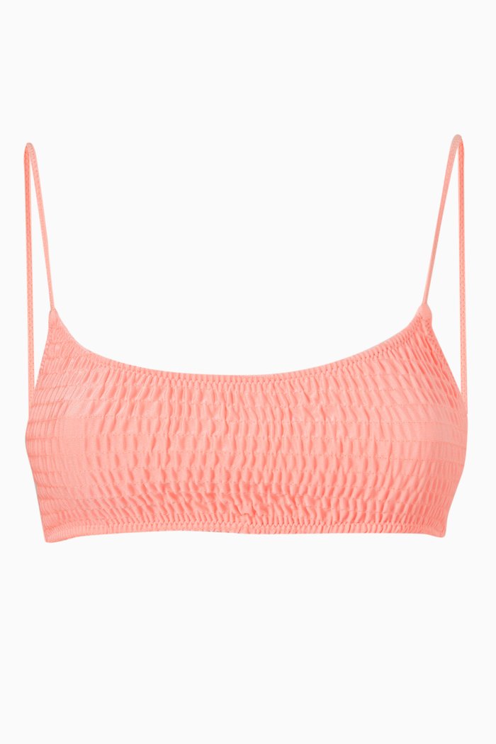 

Inesa Bikini Top in Crinkle Nylon, Pink