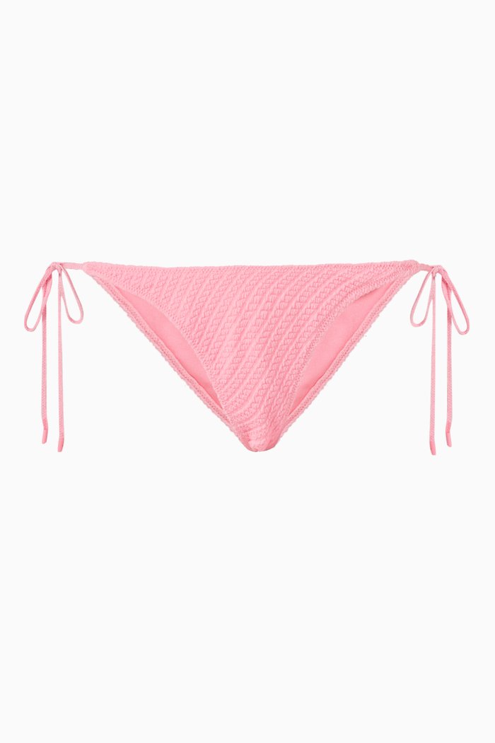 

Arias Bikini Bottoms in Textured Nylon, Pink