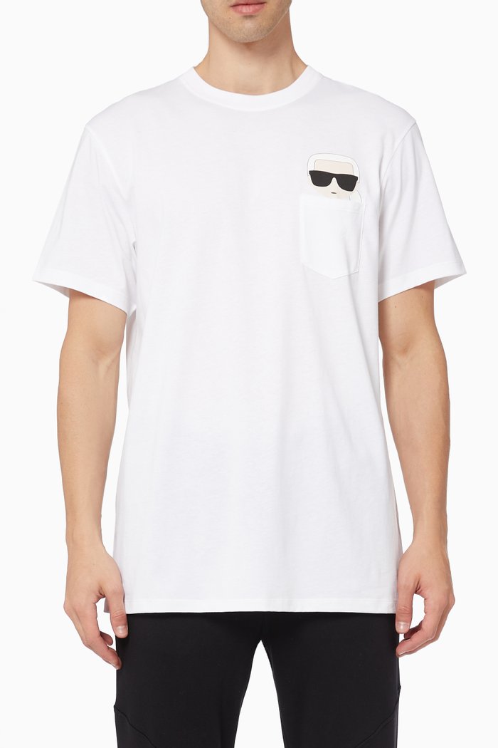 

Ikonik Pocket Patch T-shirt in Cotton Jersey, White
