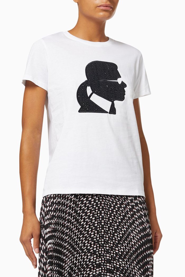 

Bouclé Karl Profile T-shirt, White