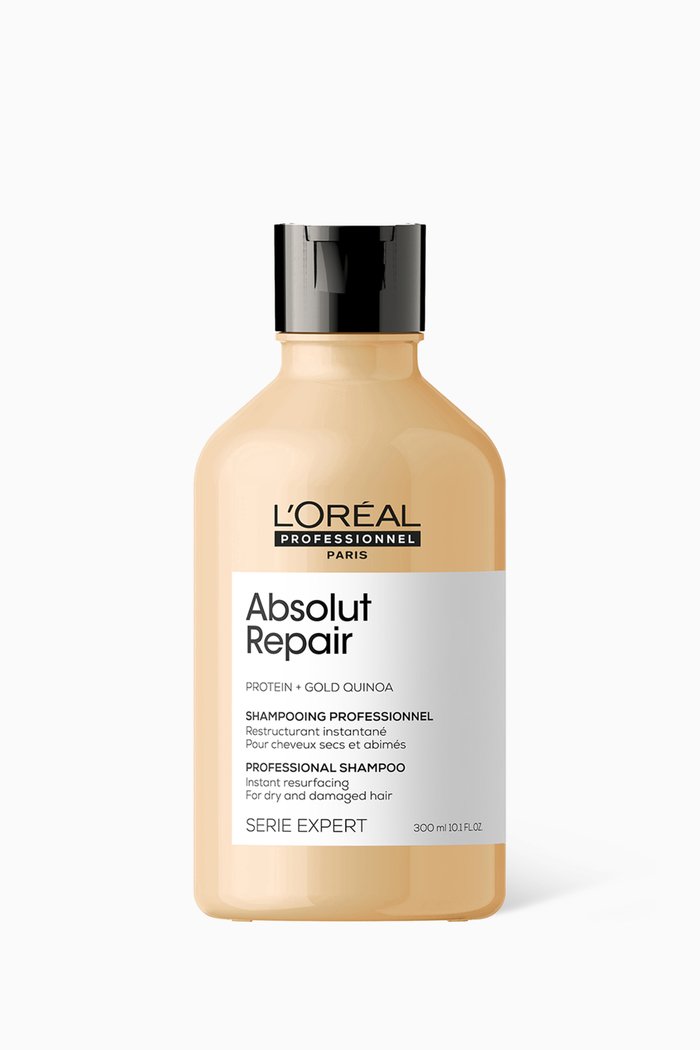 

Absolut Repair Shampoo with Protein and Gold Quinoa for Dry and Damaged Hair, 300ml, Colourless