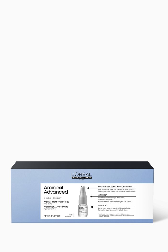 

Aminexil Advanced Roll On Dual-Action Scalp & Anti-Thinning Hair Treatment, 42 x 6ml, Colourless