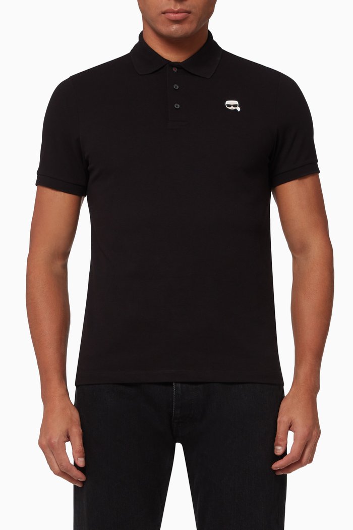 

Ikonik Polo Shirt in Cotton, Black