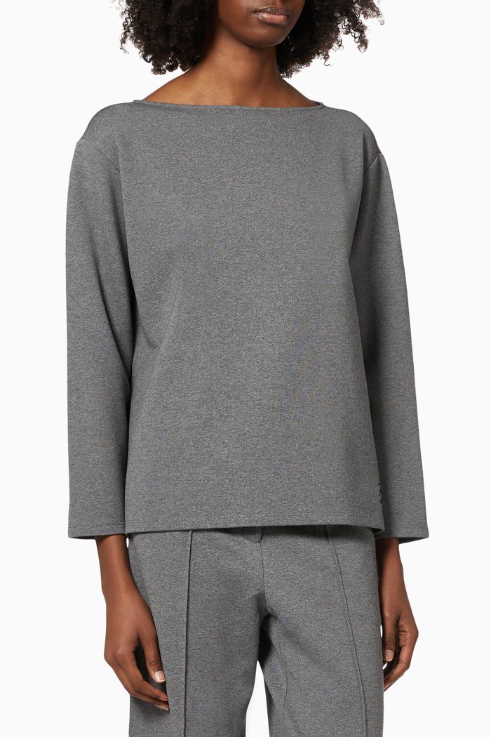 

Tailored Jersey Top, Grey