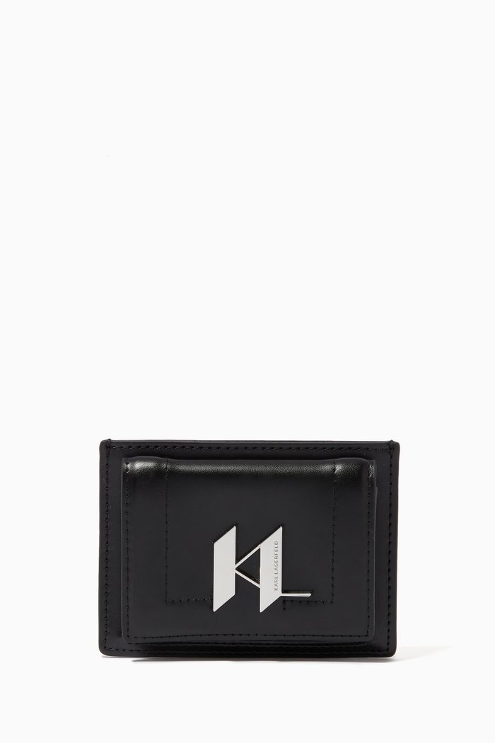 

Saddle Classic Cardholder in Leather, Black