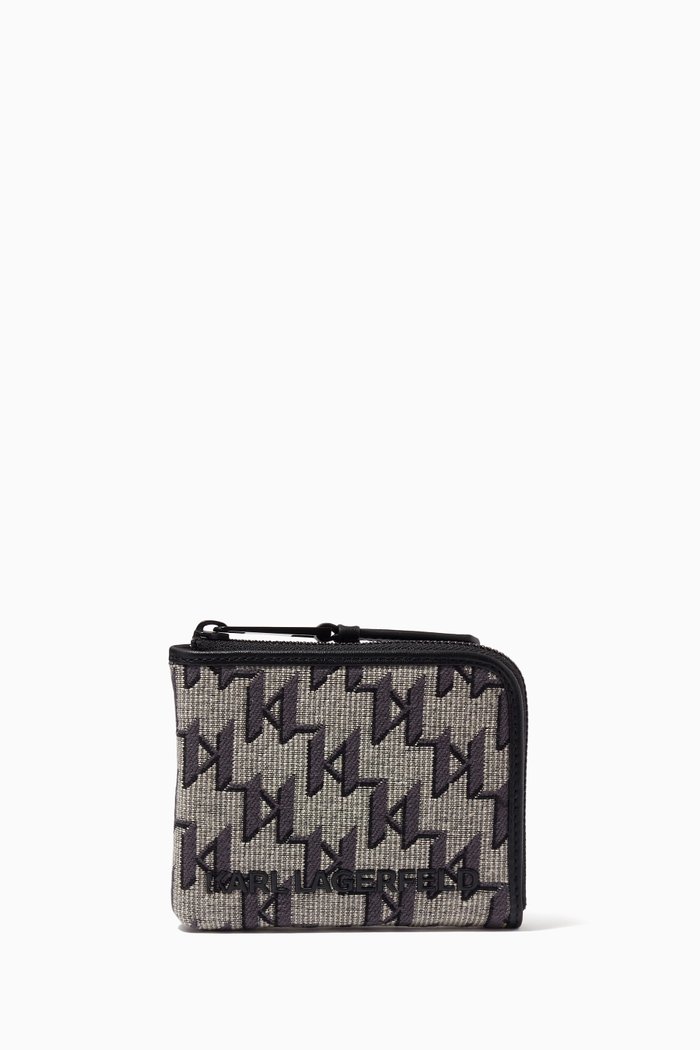 

K/Monogram Zipped Wallet in Jacquard, Multicolour