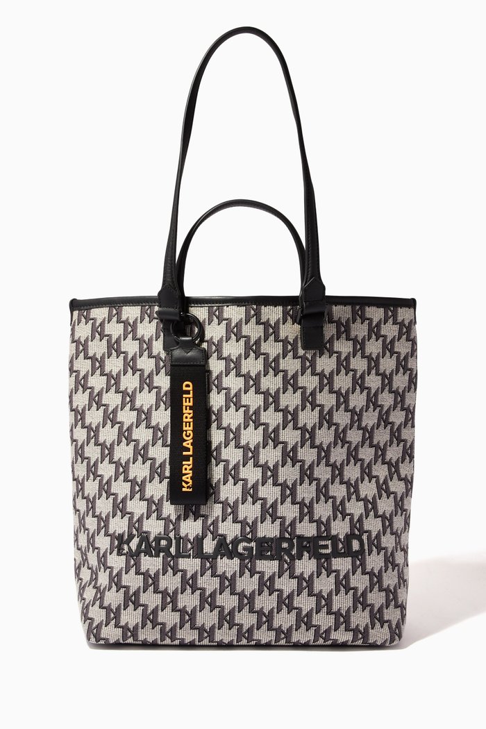 

K/Monogram Tote Bag in Jacquard Woven Canvas, Multicolour
