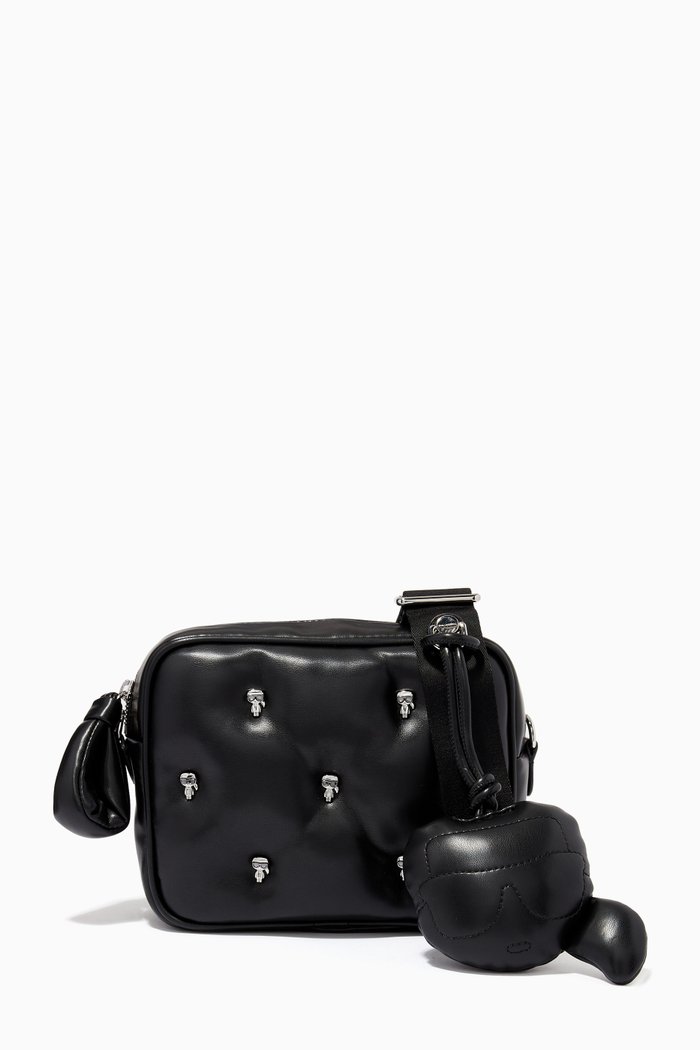 

K/Ikonik Multi Pin Camera Bag in Leather, Black