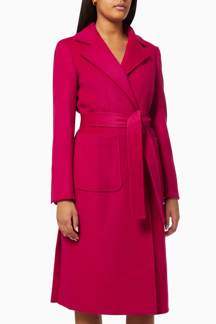 Runaway Coat in Virgin Wool, Red