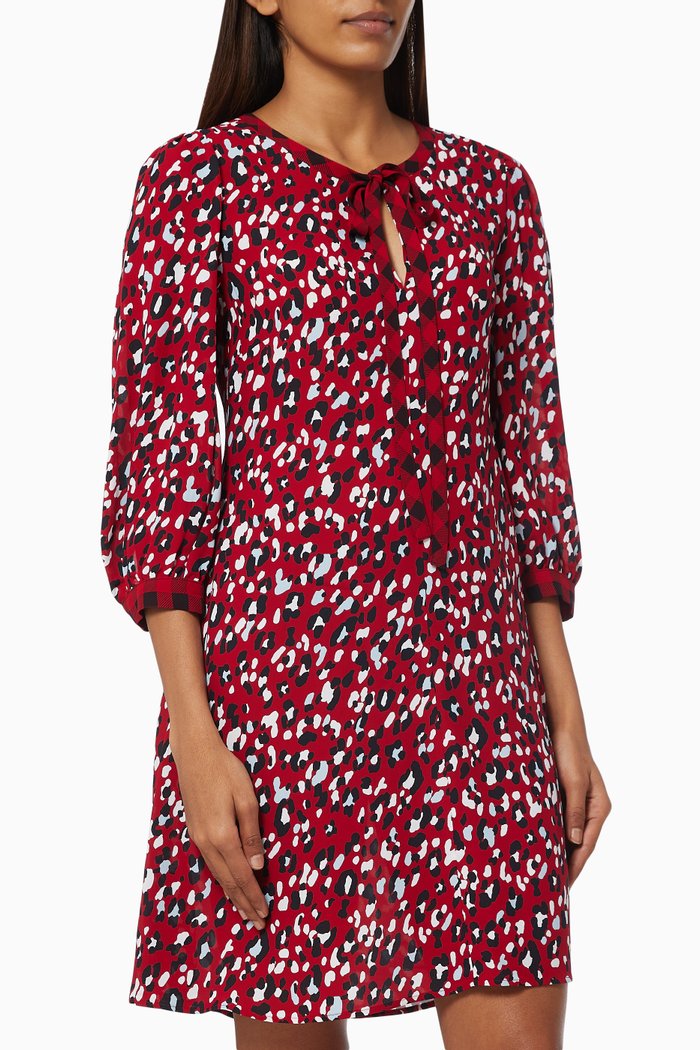

Gavetta Shift Dress in Rayon Viscose, Red