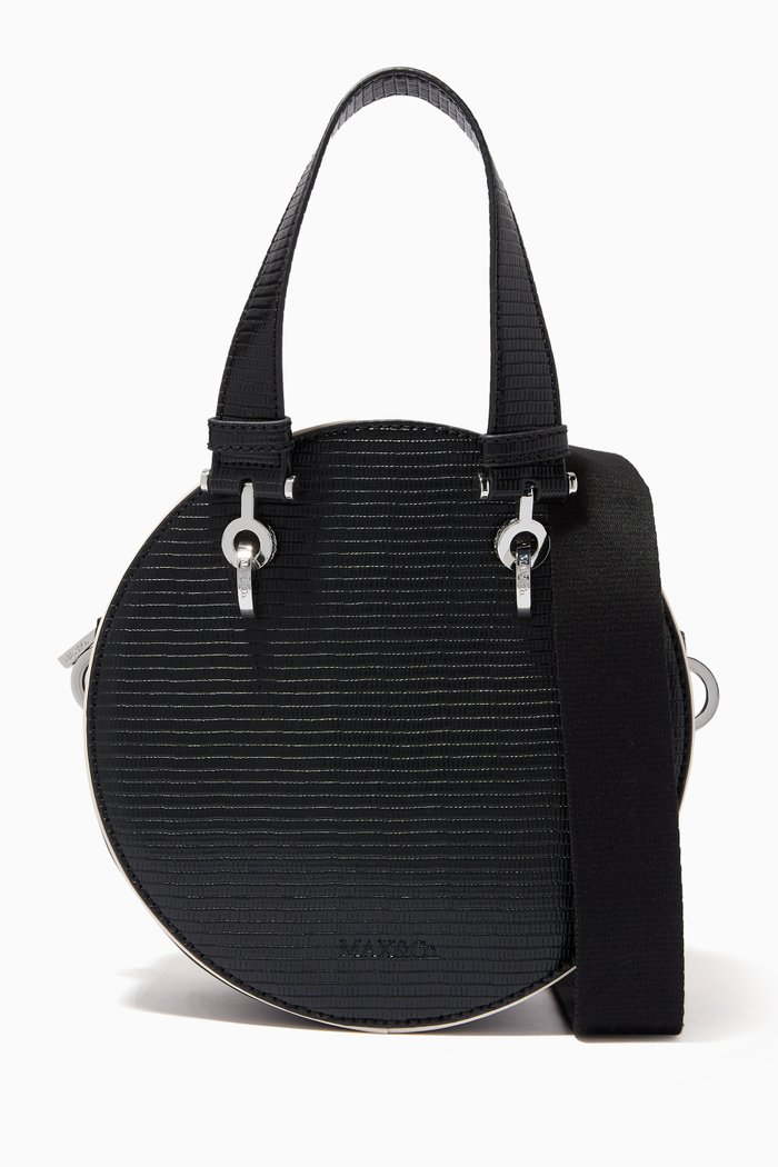

Dot Bag in Lizard-print Faux Leather, Black