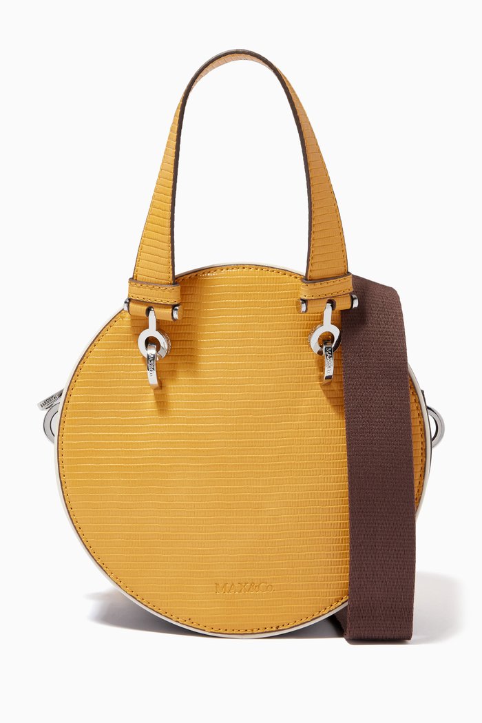 

Dot Bag in Lizard-print Faux Leather, Yellow