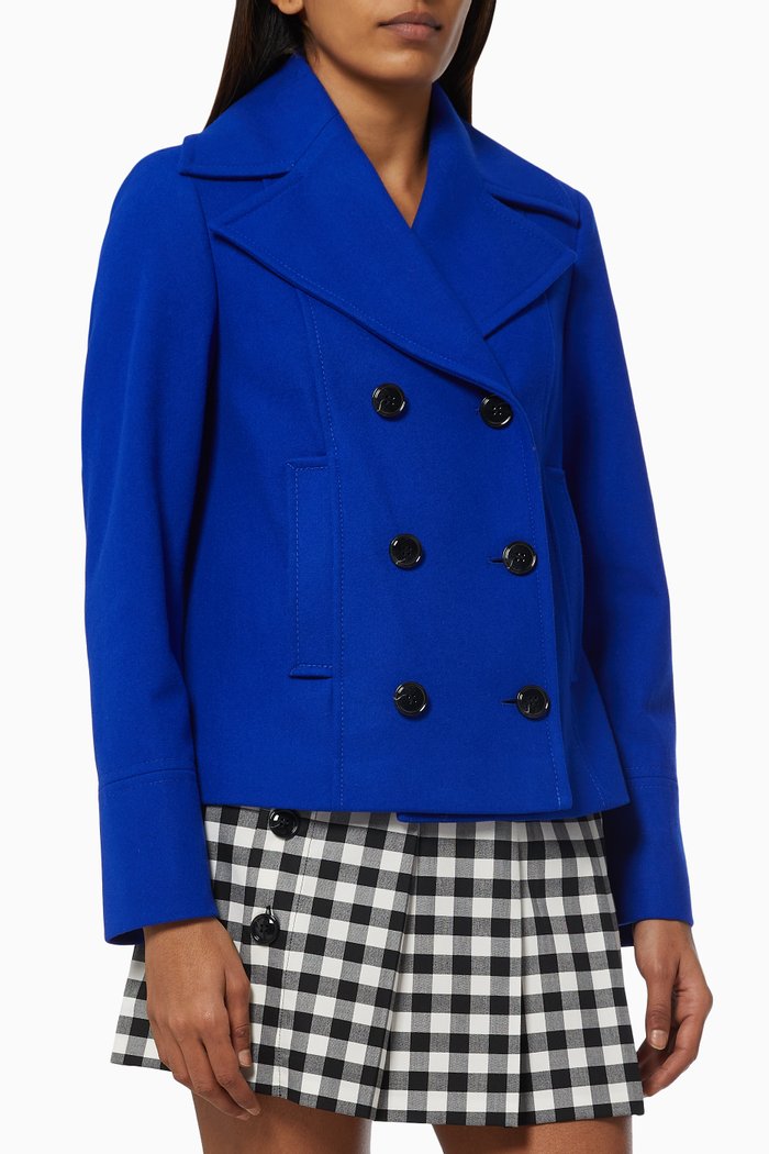 

Farmaco Pea Coat in Wool, Blue