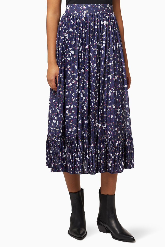 Conciso Midi Skirt in Jersey, Blue