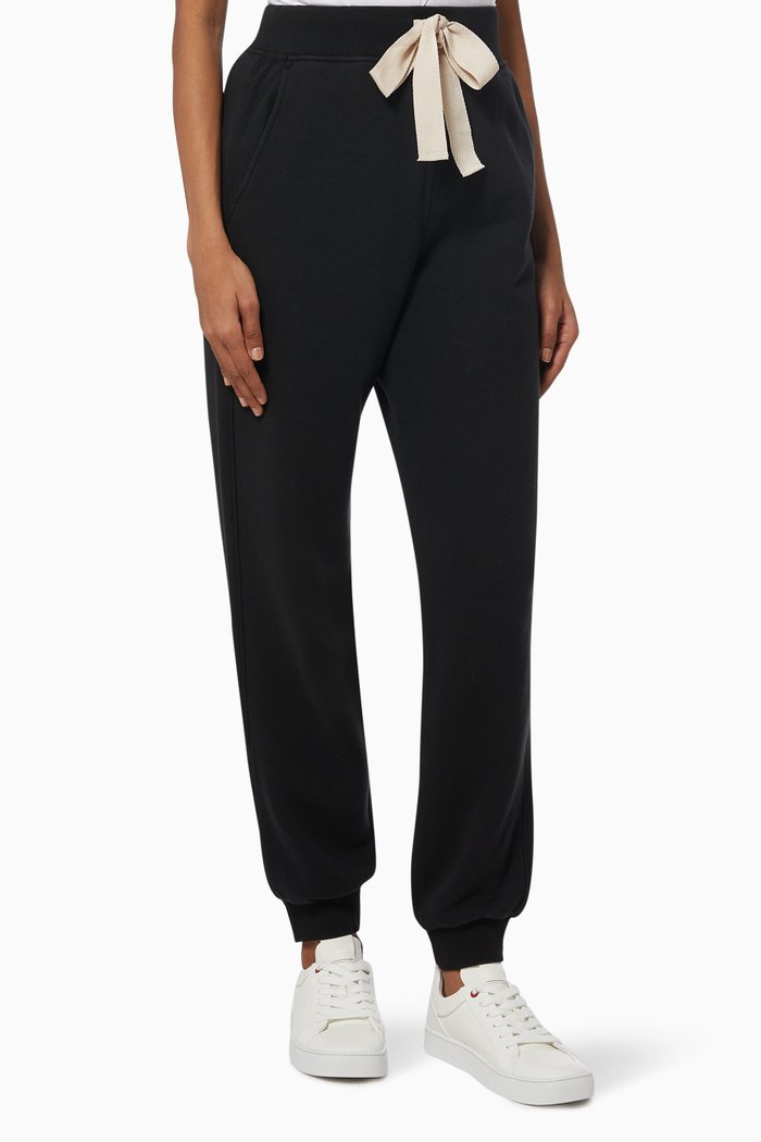 

Citta Joggers in Fleece & Canvas, Black