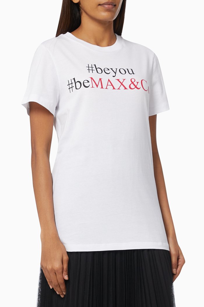 

Consenso Slogan T-shirt in Jersey, White