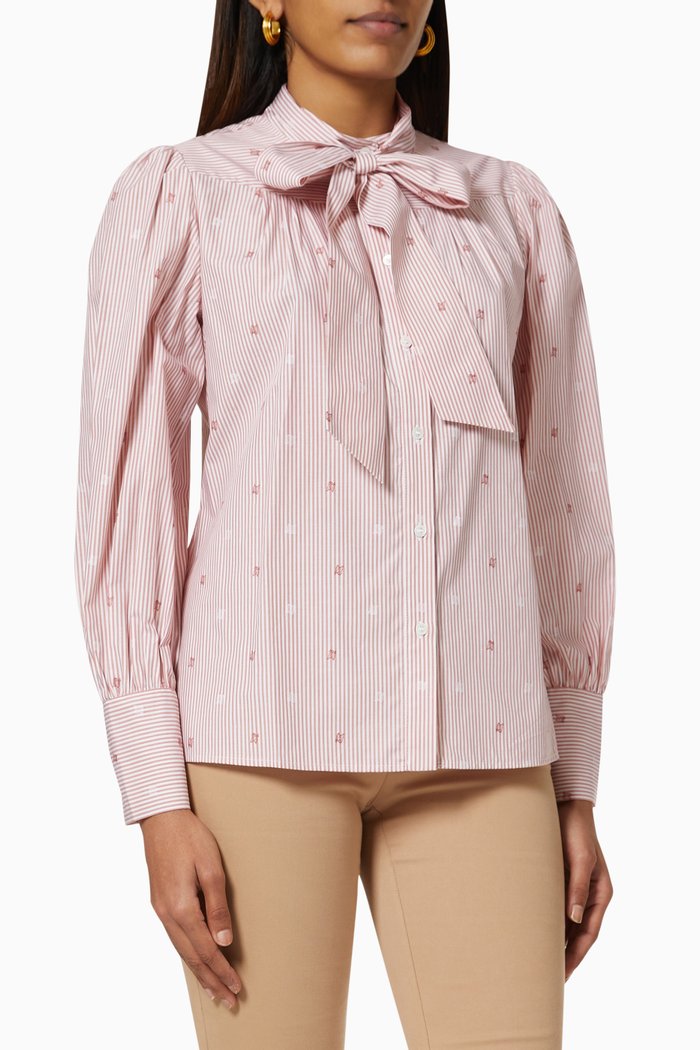 

Bastia Shirt in Fil Coupé Cotton, Pink