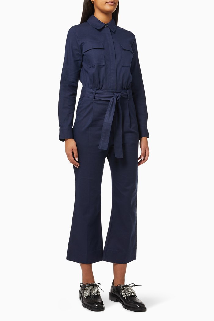 

Queri Utility Jumper in Cotton, Blue