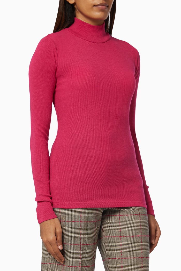 

Collegio Sweater in Micro-ribbed Jersey, Pink