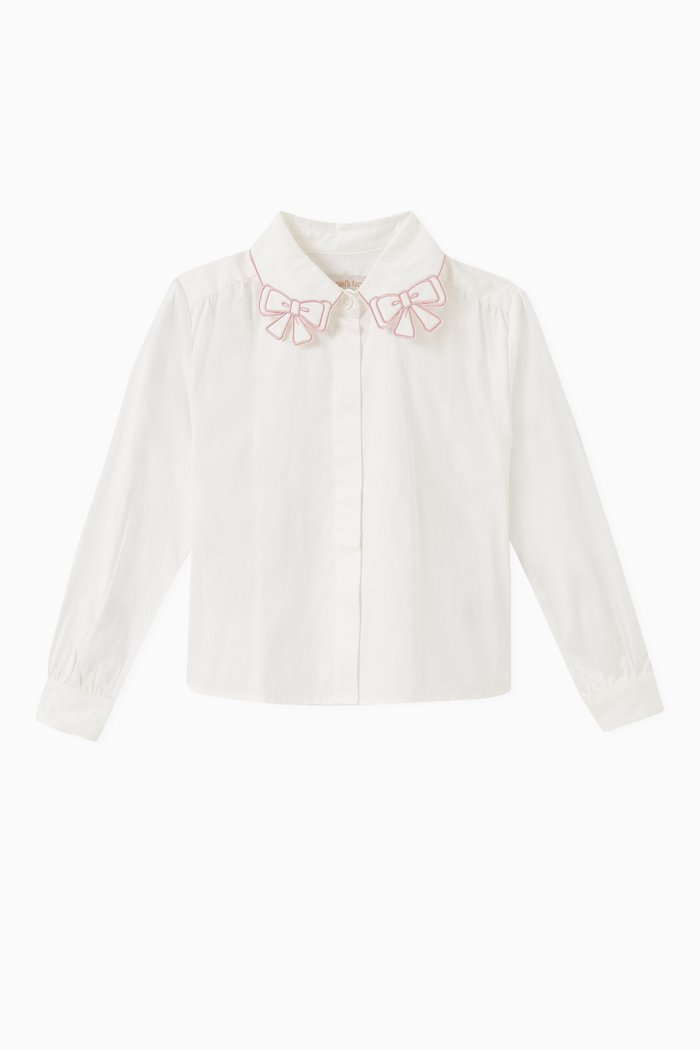 

Trudie Blouse in Cotton Sateen, White