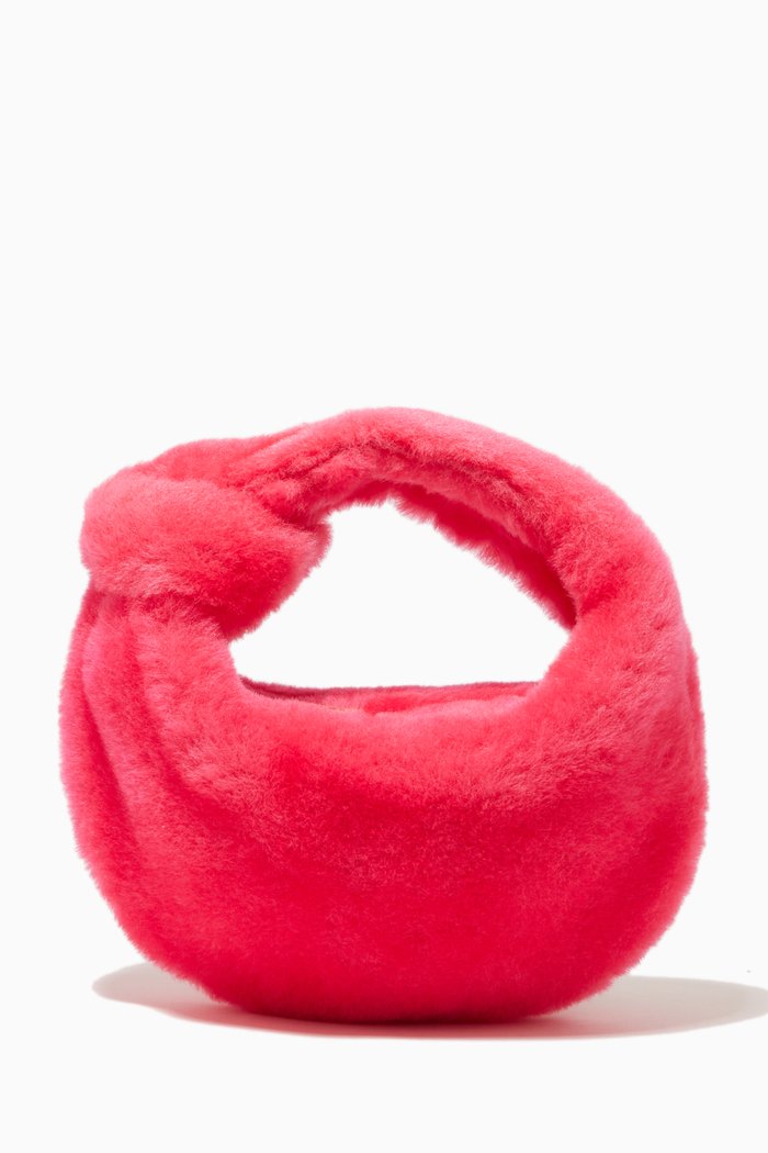 

Mini Jodie Bag in Shearling, Red