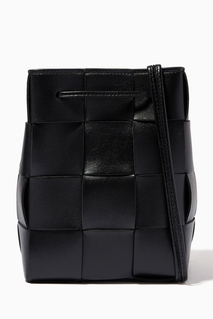 

Cassette Mini Bucket Bag in Nappa, Black