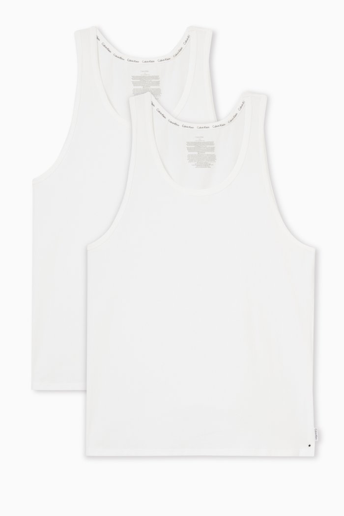 Lounge Cotton Tank Tops, Set of 2, White