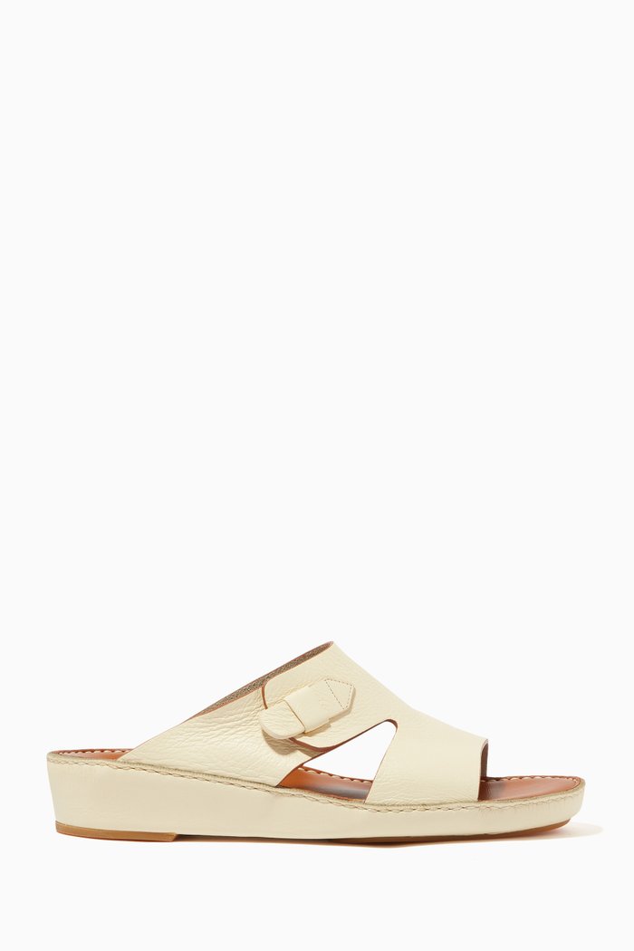 

Laterale Fissare Sandals in Deer & Calfskin Leather, Yellow