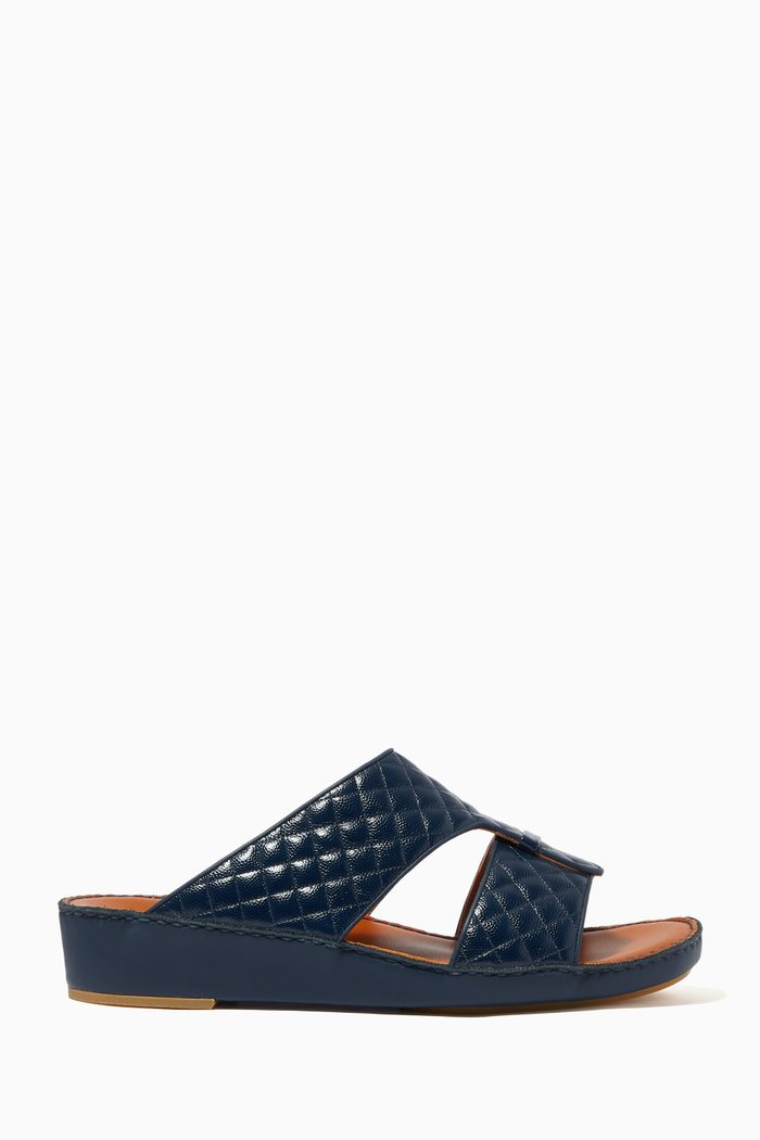 

Cerchio Caviar Sandals in Goat Leather, Blue