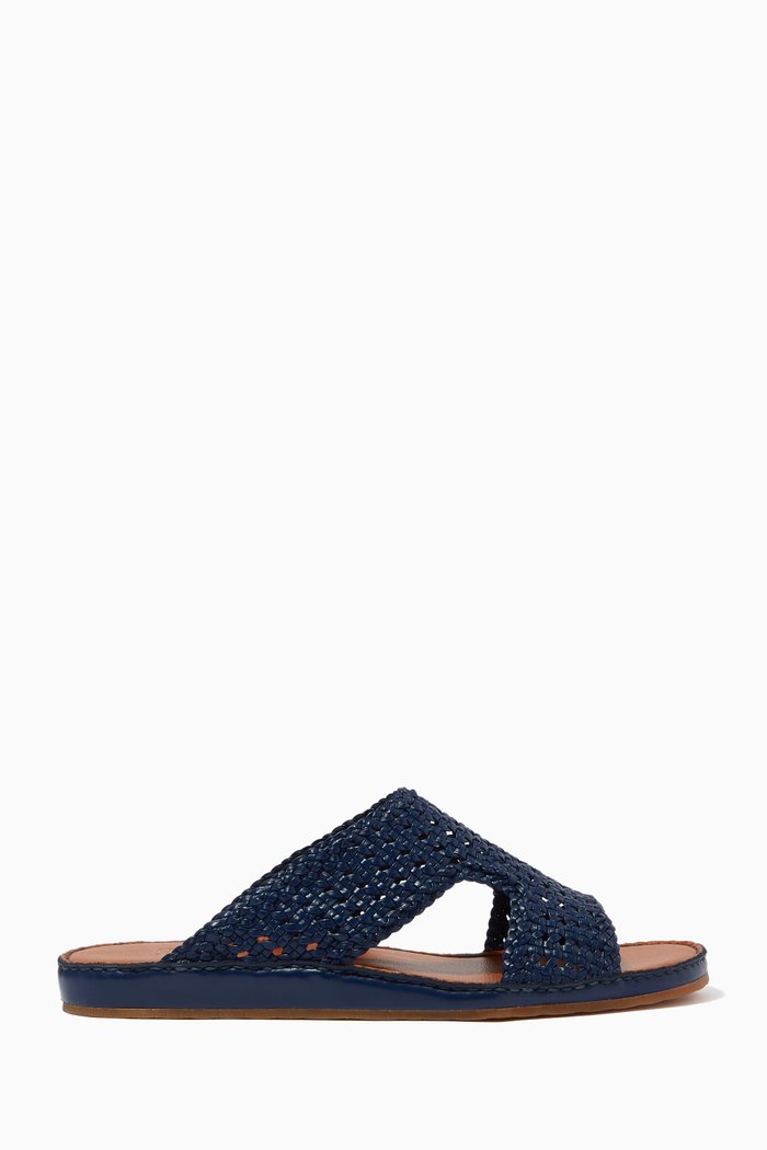 

Western Arca Persiena Sandals in Softcalf, Blue